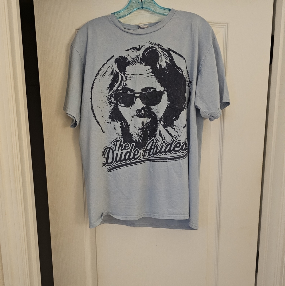 Light Blue The Dude Abides Graphic T-Shirt